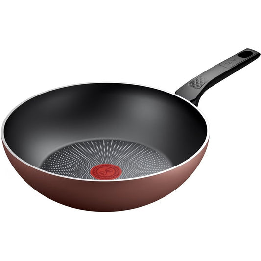 Tefal New Chef Touch Induction Wok Pan (28cm) Dishwasher Oven Safe No PFOA Brown