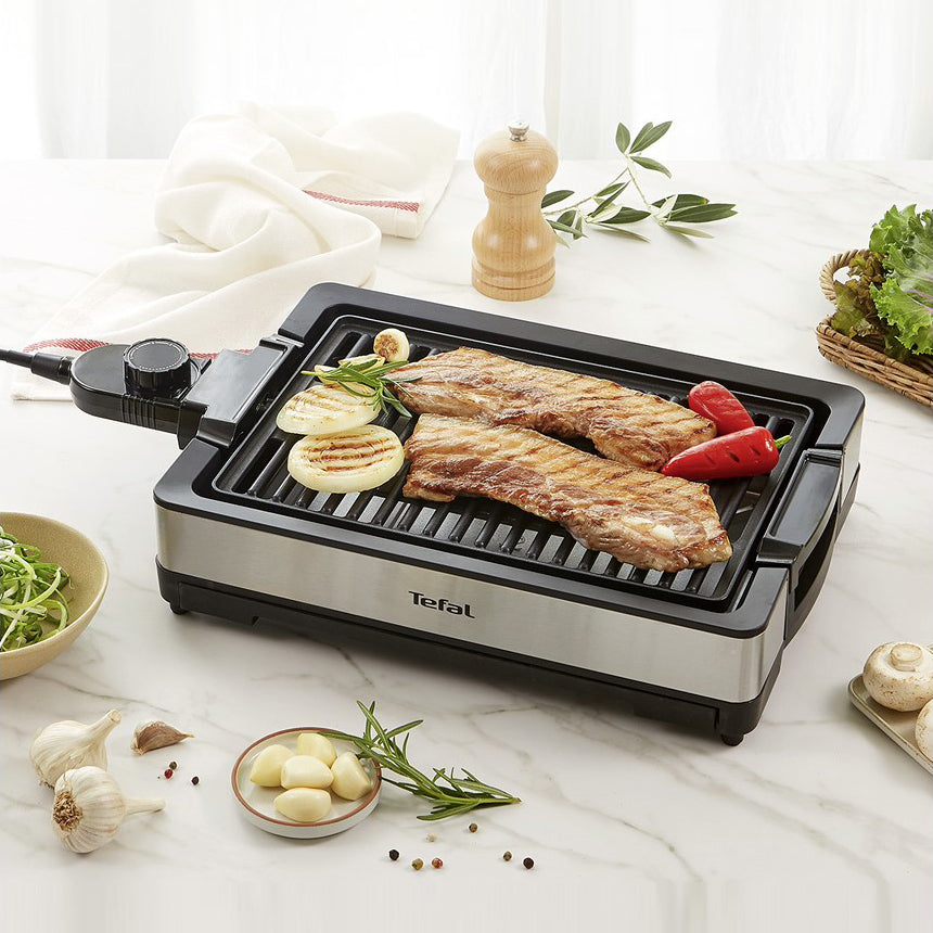 Tefal TG300D Smokeless Compact Nonstick Grill 1200W Black