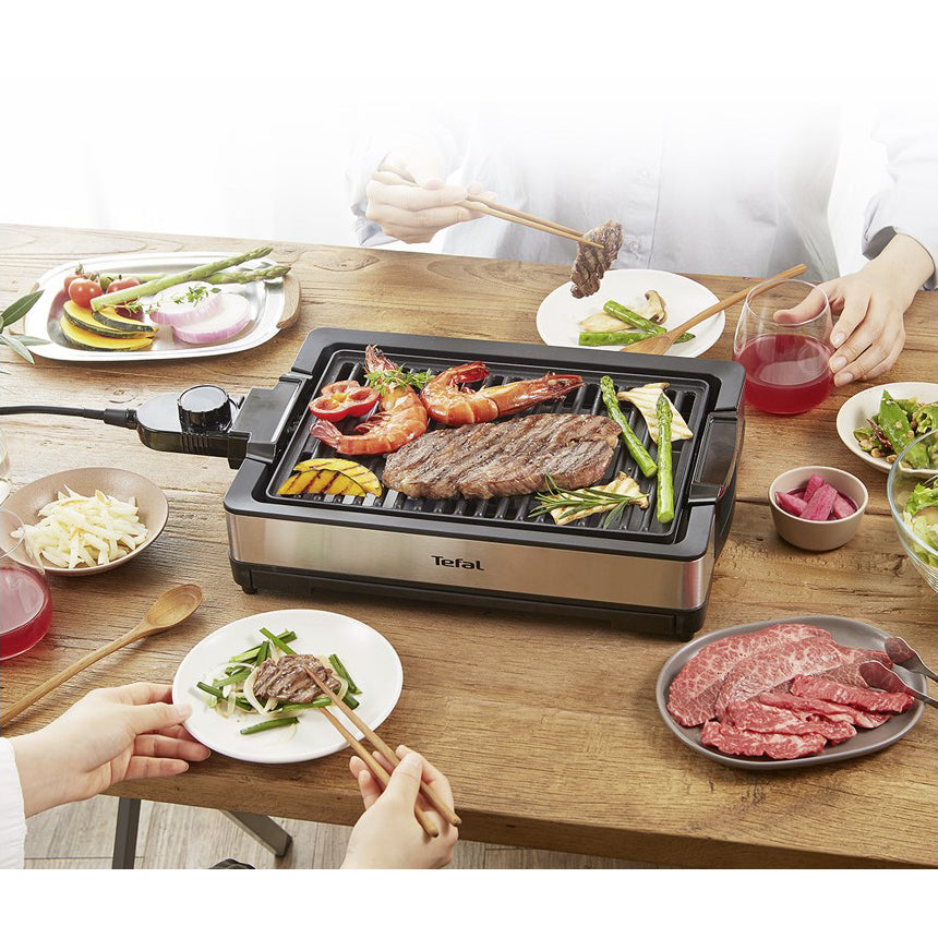Tefal TG300D Smokeless Compact Nonstick Grill 1200W Black