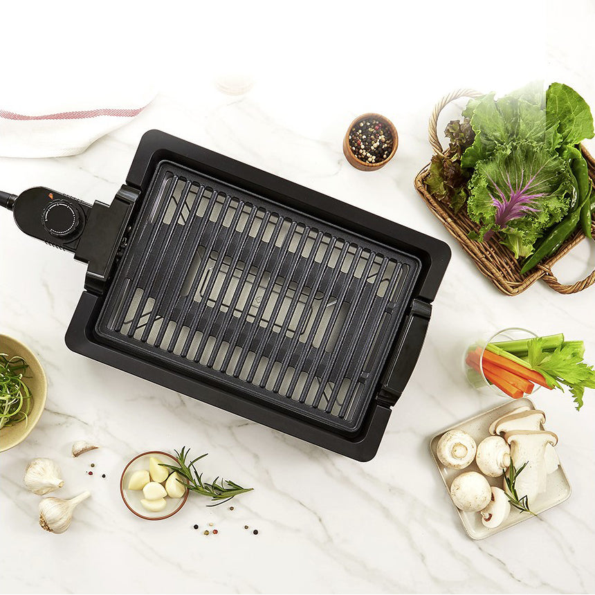 Tefal TG300D Smokeless Compact Nonstick Grill 1200W Black