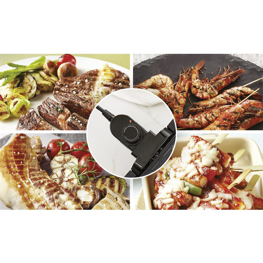 Tefal TG300D Smokeless Compact Nonstick Grill 1200W Black