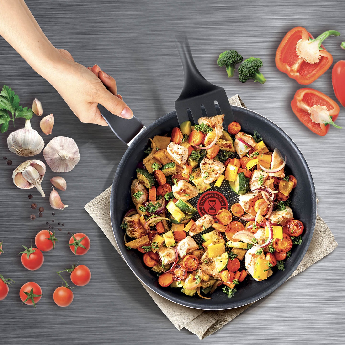 Tefal XL Intense Titanium Nonstick Frying Pan (24cm) Dishwasher Oven Safe No PFOA Black