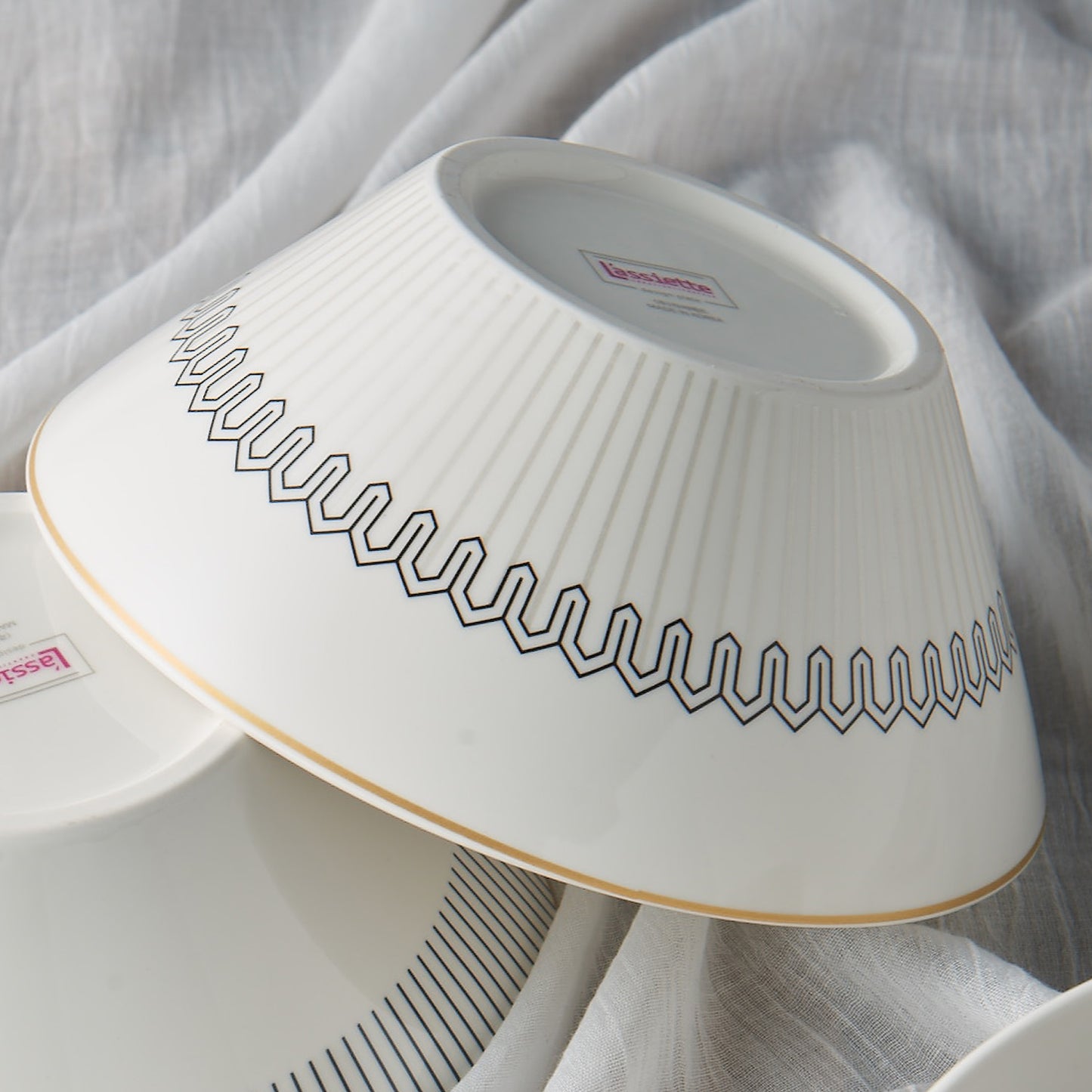 TONICA Ceramic Noodle Bowl Dinnerware No PFOA White
