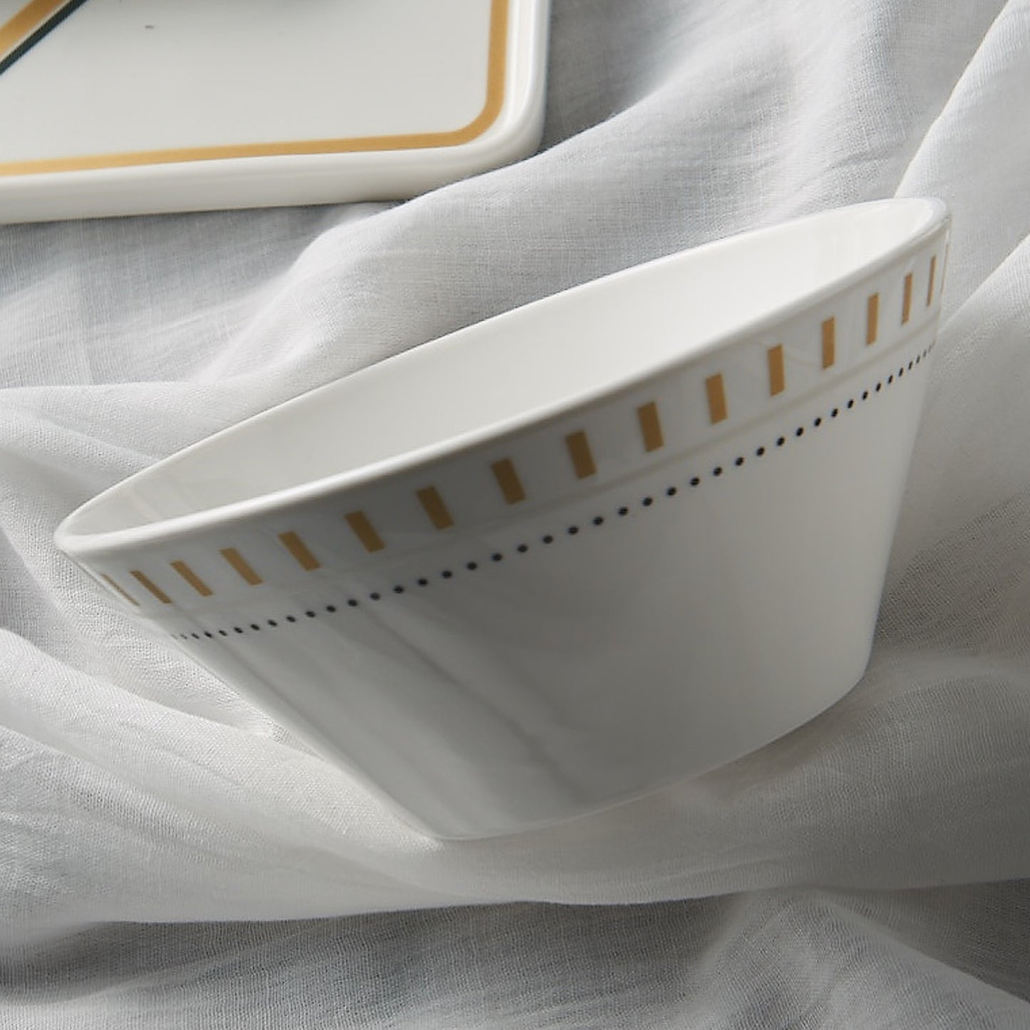 TONICA Ceramic Soup Bowl Dinnerware No PFOA White