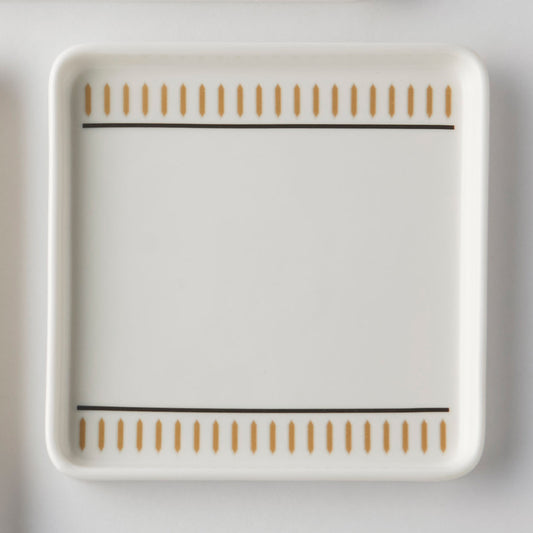 TONICA Ceramic Square Small Plate Dinnerware No PFOA White