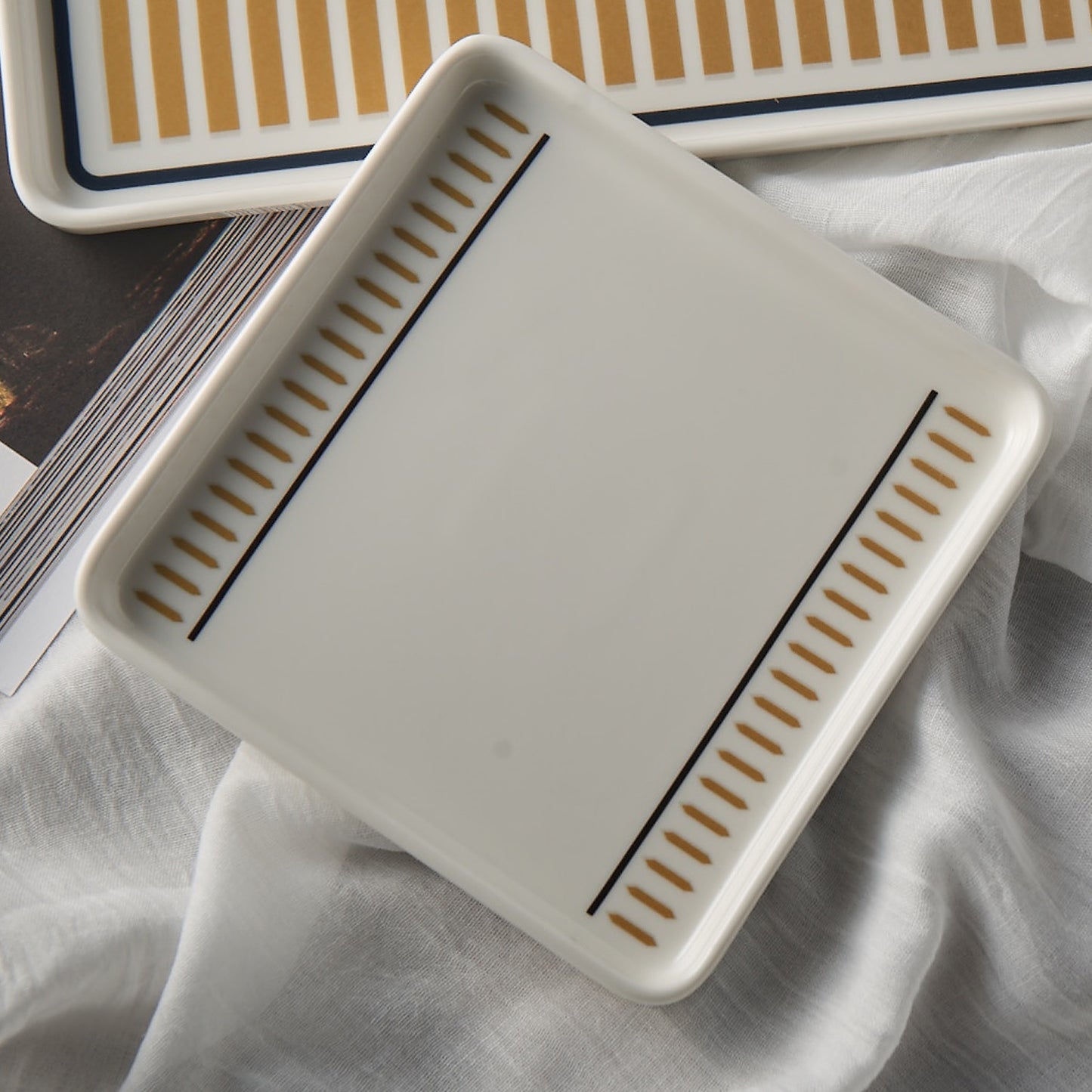 TONICA Ceramic Square Small Plate Dinnerware No PFOA White