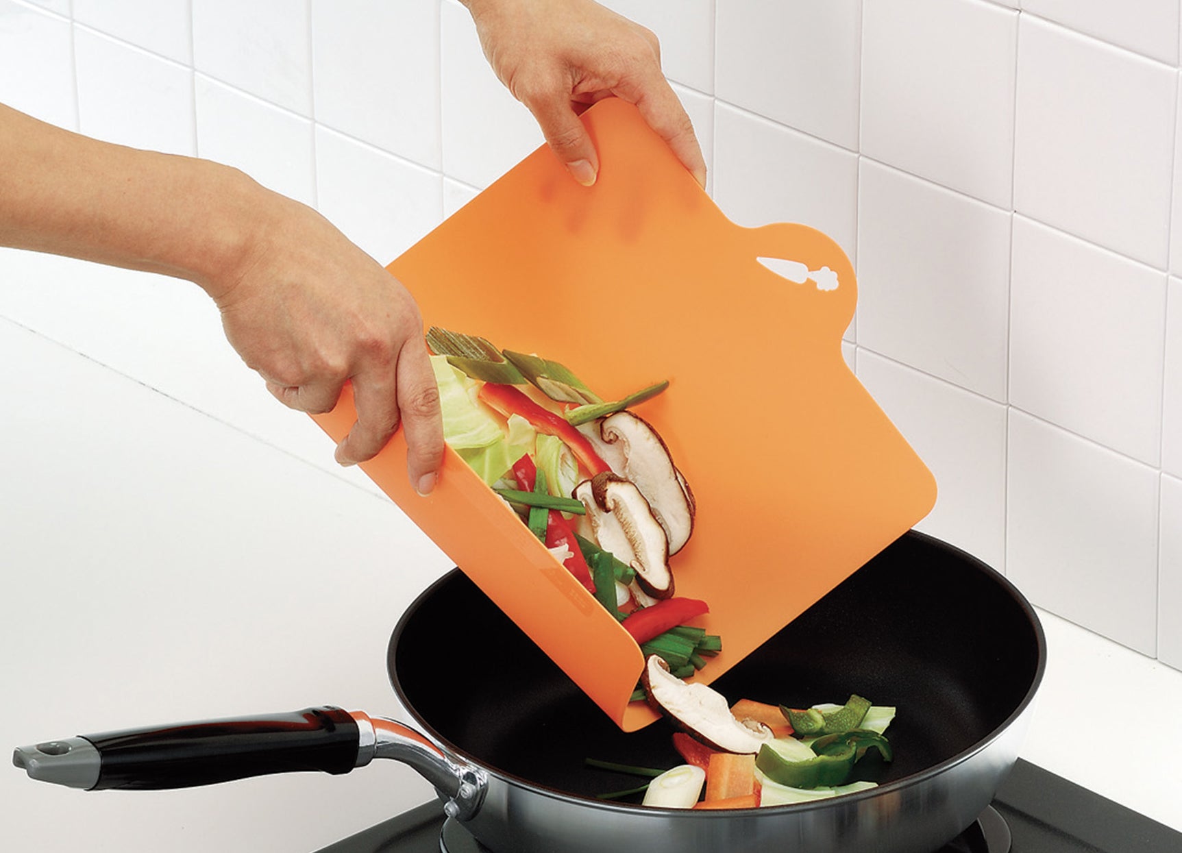 Flexible Sheet Cutting Board for Vegetable Orange adamhnk