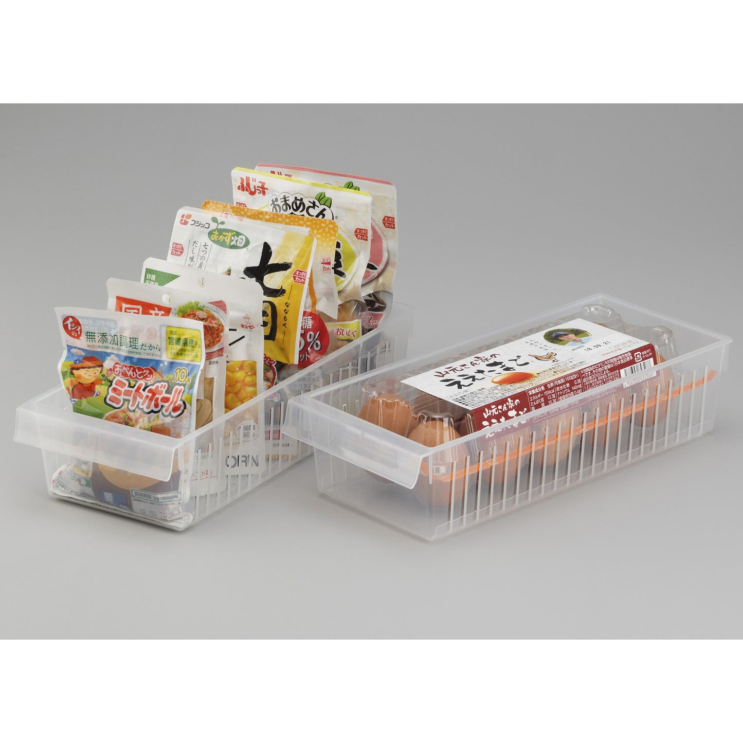 Refrigerator Organizer Wide Clear - 이노마타 키레이 냉장고 정리대 와이드 0367 - adamhnk