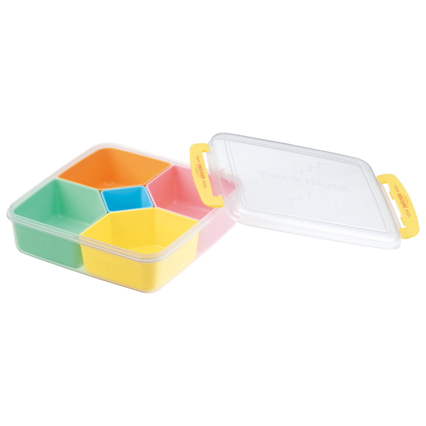 Picnic Lunch Box Container with 5 Color Inside Small Food Storage - 이노마타 피크닉 도시락 5절 1단 1066 - adamhnk