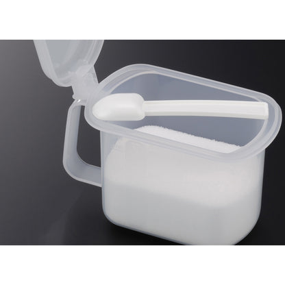 Pure Pot Handle Seasoning Container (720ml) Jar with Spoon White - 이노마타 퓨어팟 손잡이 조미료통 화이트 1191 - adamhnk