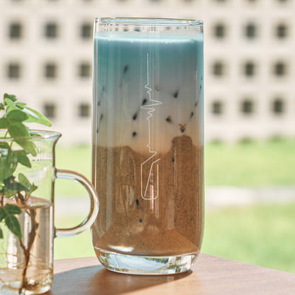 CAFE GRANDE Beat in Cafe Big Mug (625ml) Glass Cup - 라씨에뜨 카페그란데 비트인카페 - adamhnk