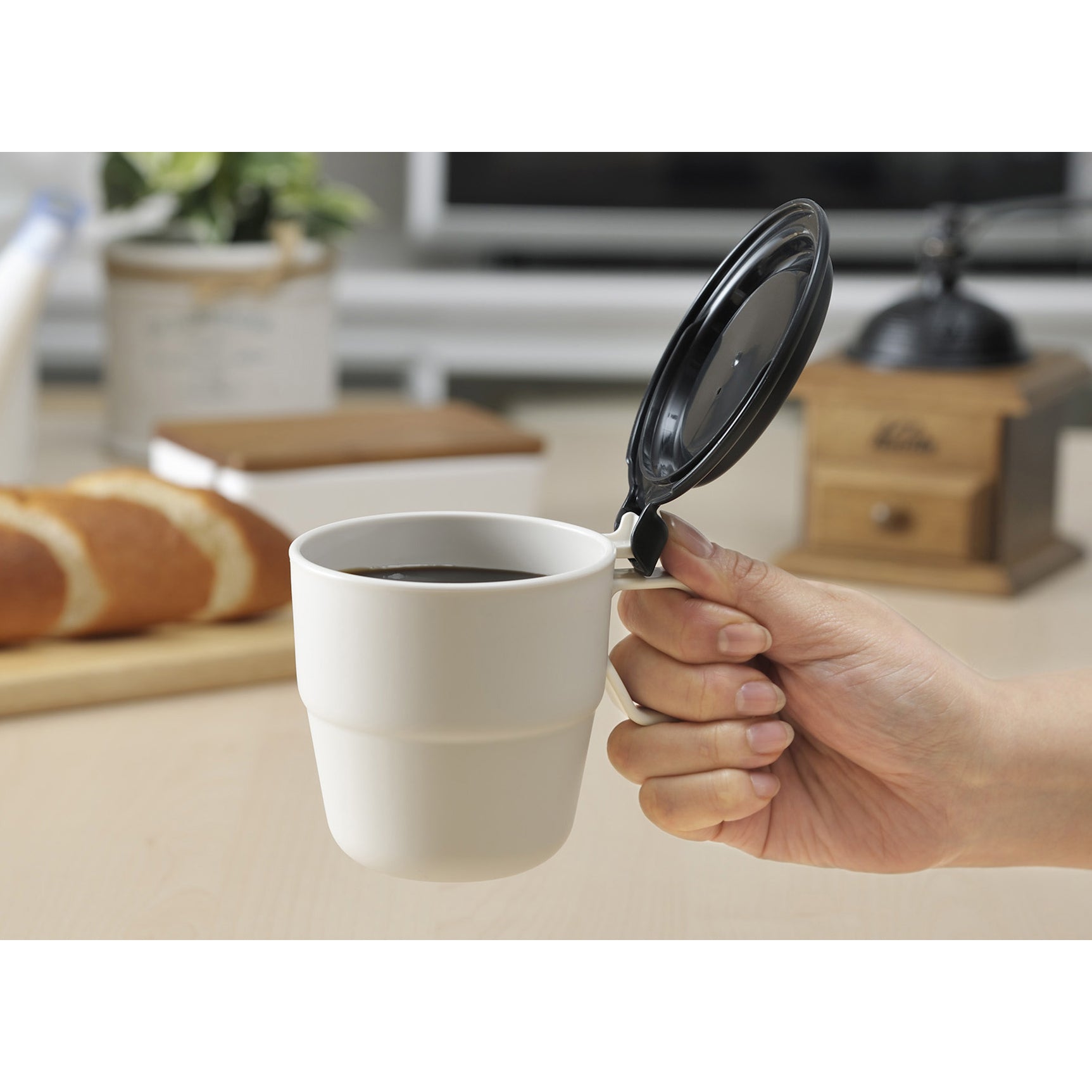 Flap Mug (360ml) Cup Dishwasher Oven Safe BPA Free Ivory - 이노마타 플랩 머그 1415 360ml 아이보리 - adamhnk