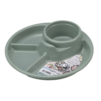 BBQ Round Food Tray Dishwasher Safe BPA Free Mint adamhnk