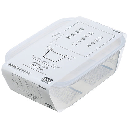 Microwave Food Storage Container (850ml) White - 이노마타 증기배출 사각 850ml 1835 - adamhnk