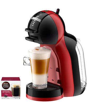 NESCAFE DOLCE GUSTO MiniME PianoBlack&CherryRed Coffee Machine 1600W + Coffee Capsule(Cafe Americano 16p)