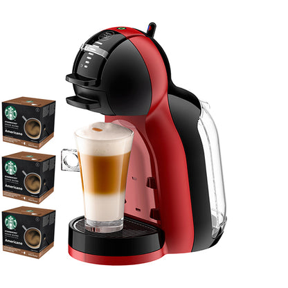 NESCAFE DOLCE GUSTO MiniME PianoBlack&CherryRed Coffee Machine 1600W + Coffee Capsule(House Blend 36p)