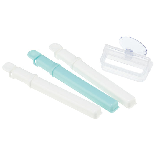 Plastic Bag Holder Clip 3p White & Blue - 이노마타 홀더클립 대 3p 6216 - adamhnk