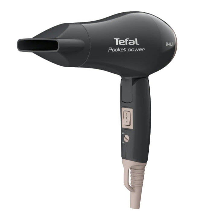 Tefal HV1720 Pocket Powerful Fast Ultra Compact Hair Dryer 2-Speed 1200W Black - 테팔 헤어드라이기 포켓파워 HV1720 - adamhnk