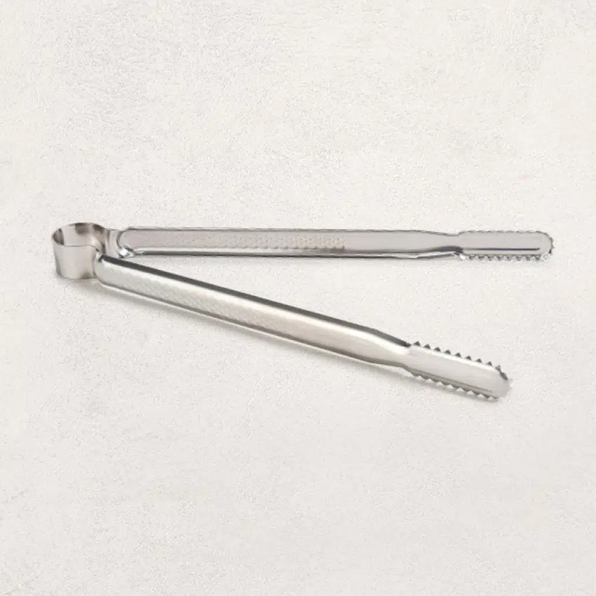 All-Stainless Steel Serrated Alligator Kitchen Tongs (27cm) Silver - Adamhnk