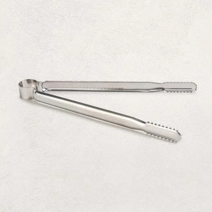 All-Stainless Steel Serrated Alligator Kitchen Tongs (27cm) Silver - Adamhnk