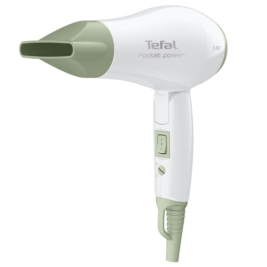 Tefal HV1721 Ultra Compact Travel Mini Hair Dryer Powerful Fast 2-Speed 1200W White - 테팔 트래블 미니 드라이어 HV1721 - adamhnk