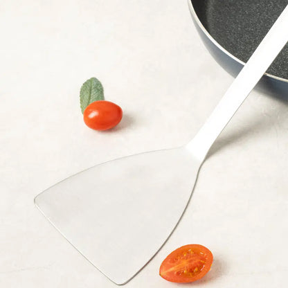 All-Stainless Steel Half-Moon Spatula (29cm) Silver - Adamhnk