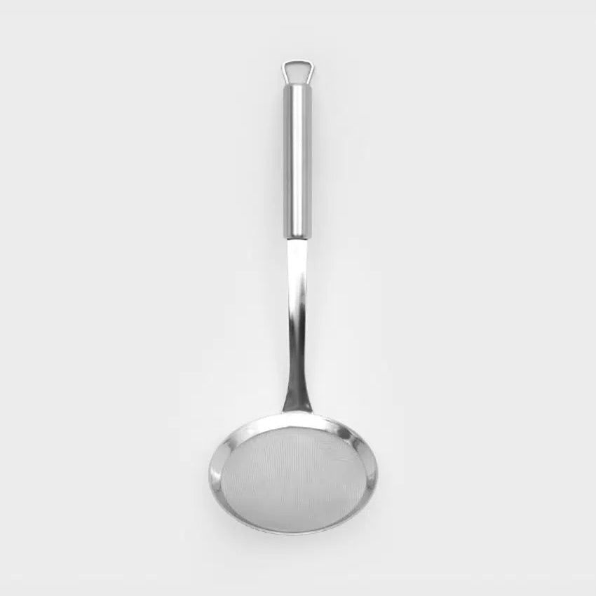 All-Stainless Steel Handle Strainer (10cm) Silver - Adamhnk