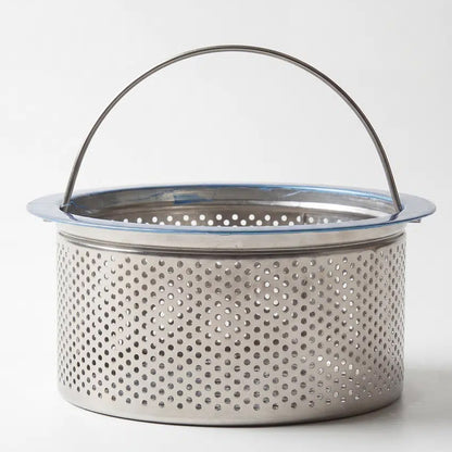All-Stainless Steel Sink Drain Strainer (13.5x6 cm) Silver - Adamhnk