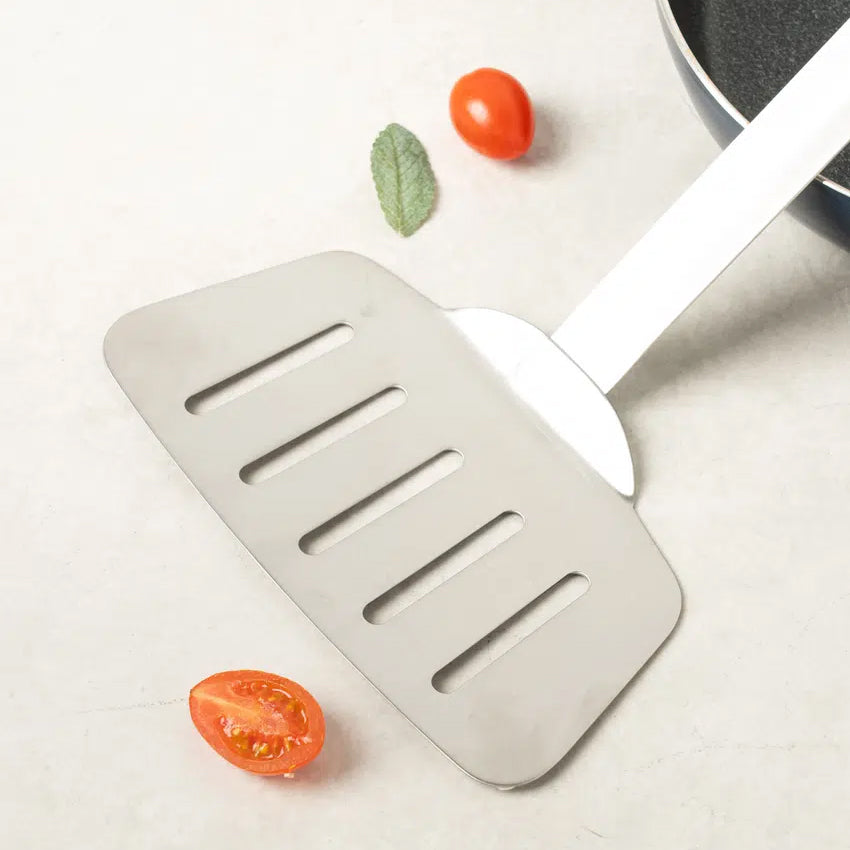All-Stainless Steel Wide Spatula (31cm) Silver - Adamhnk