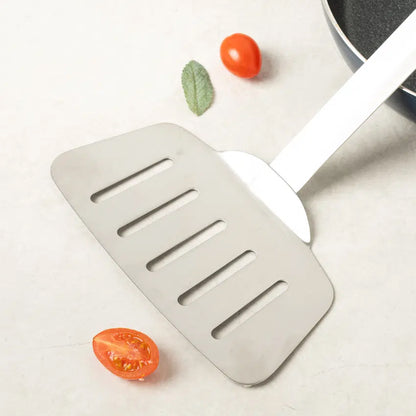 All-Stainless Steel Wide Spatula (31cm) Silver - Adamhnk