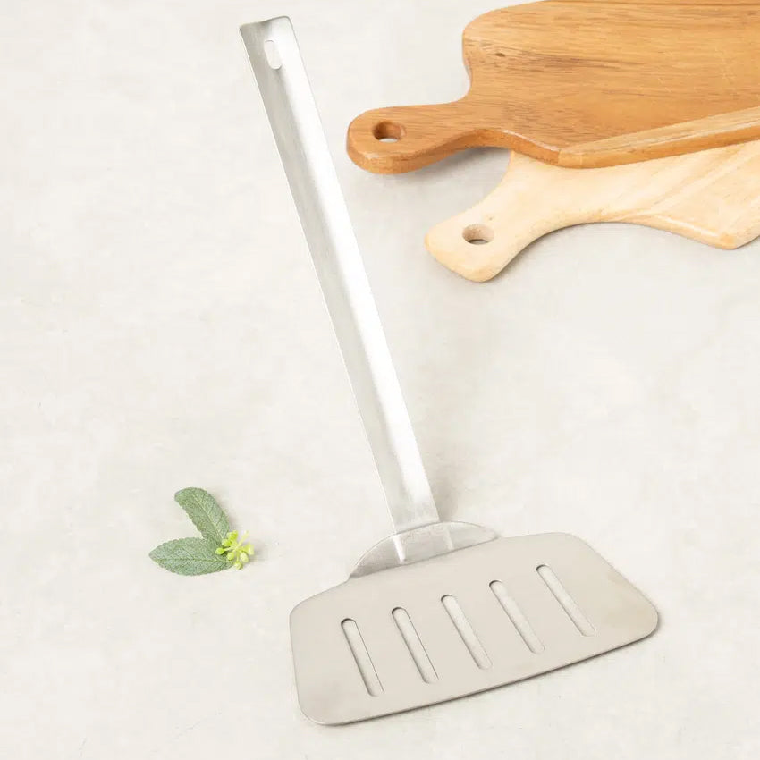 All-Stainless Steel Wide Spatula (31cm) Silver - Adamhnk
