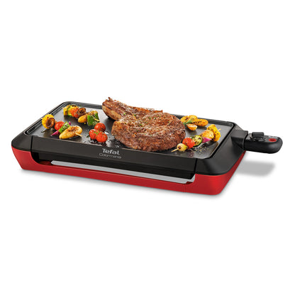 Tefal CB660501 Colormania Maxi Plancha Electric Nonstick Wide Grill 6 Adjustable 2000W Red