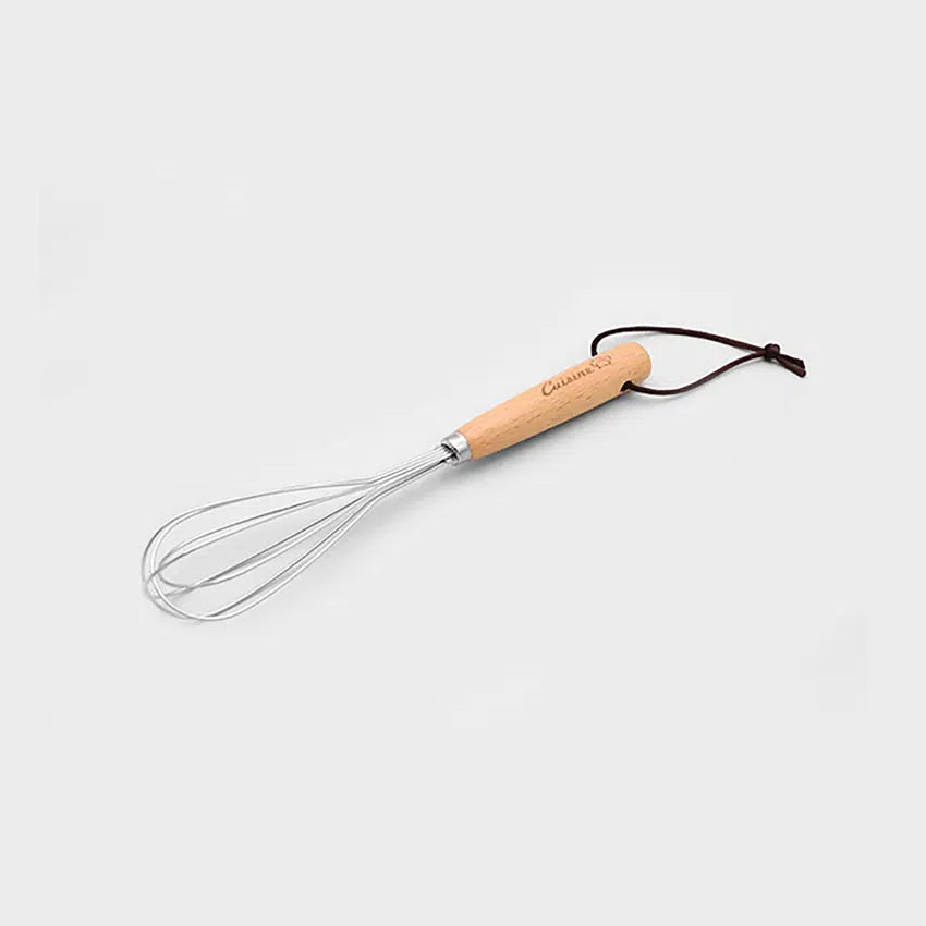 Classic Wood Handle Mini Whisk (21cm) Silver - Adamhnk