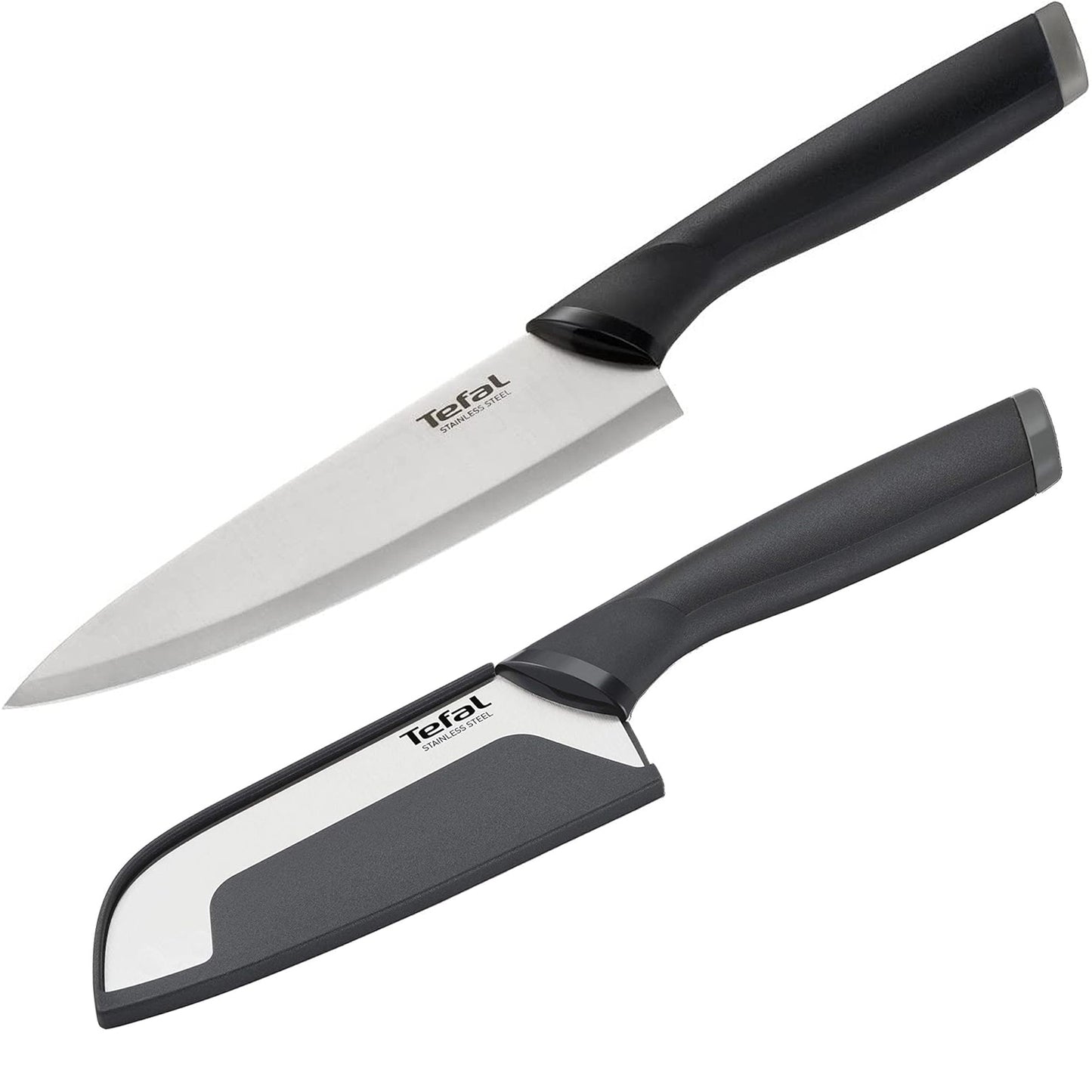 TEFAL Comfort Stainless Steel Knife 2p (Santoku 12cm + Chef 15cm) Silver