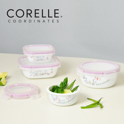 Corelle Monteverde San Jose Sealed Mix Food Storage Container 4p White - Adamhnk