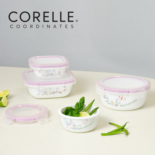 Corelle Monteverde San Jose Sealed Mix Food Storage Container 4p White - Adamhnk