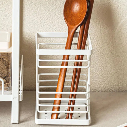 Cutlery Storage Stand (8x12cm) White - Adamhnk