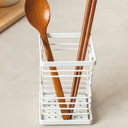 Cutlery Storage Stand (8x12cm) White - Adamhnk