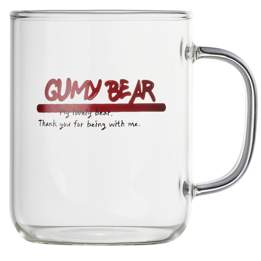 GUMY BEAR Glass Mug Cup (430ml) Tableware Red - 라씨에뜨 구미베어 머그 430ml - adamhnk