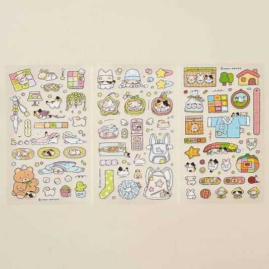Hobbang & Yanggaeng Cute Cozy Character Sticker (3-Pack)