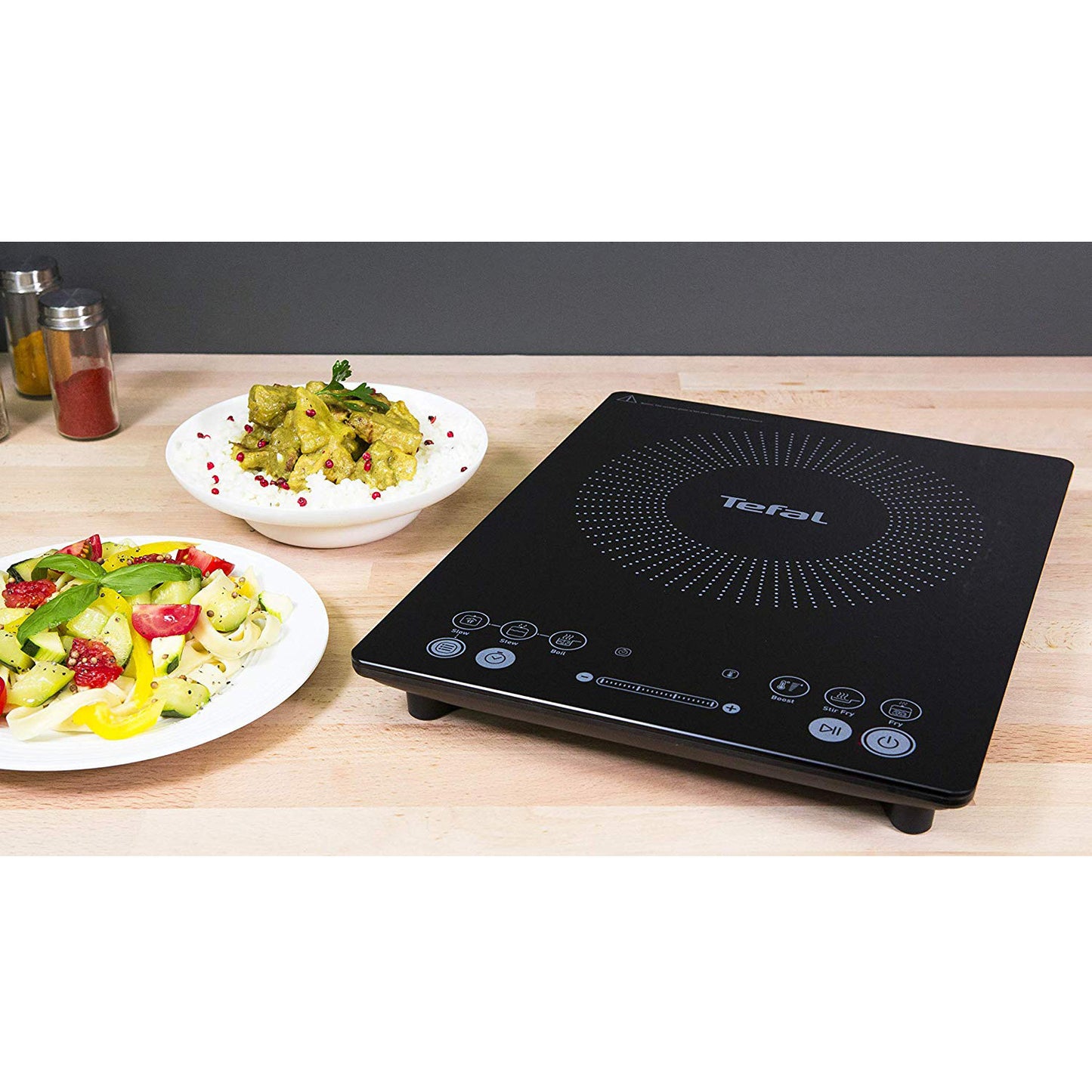 Tefal IH2108 Hot Plate Everyday Slim Induction Cooktop (Hob) 2100W Black