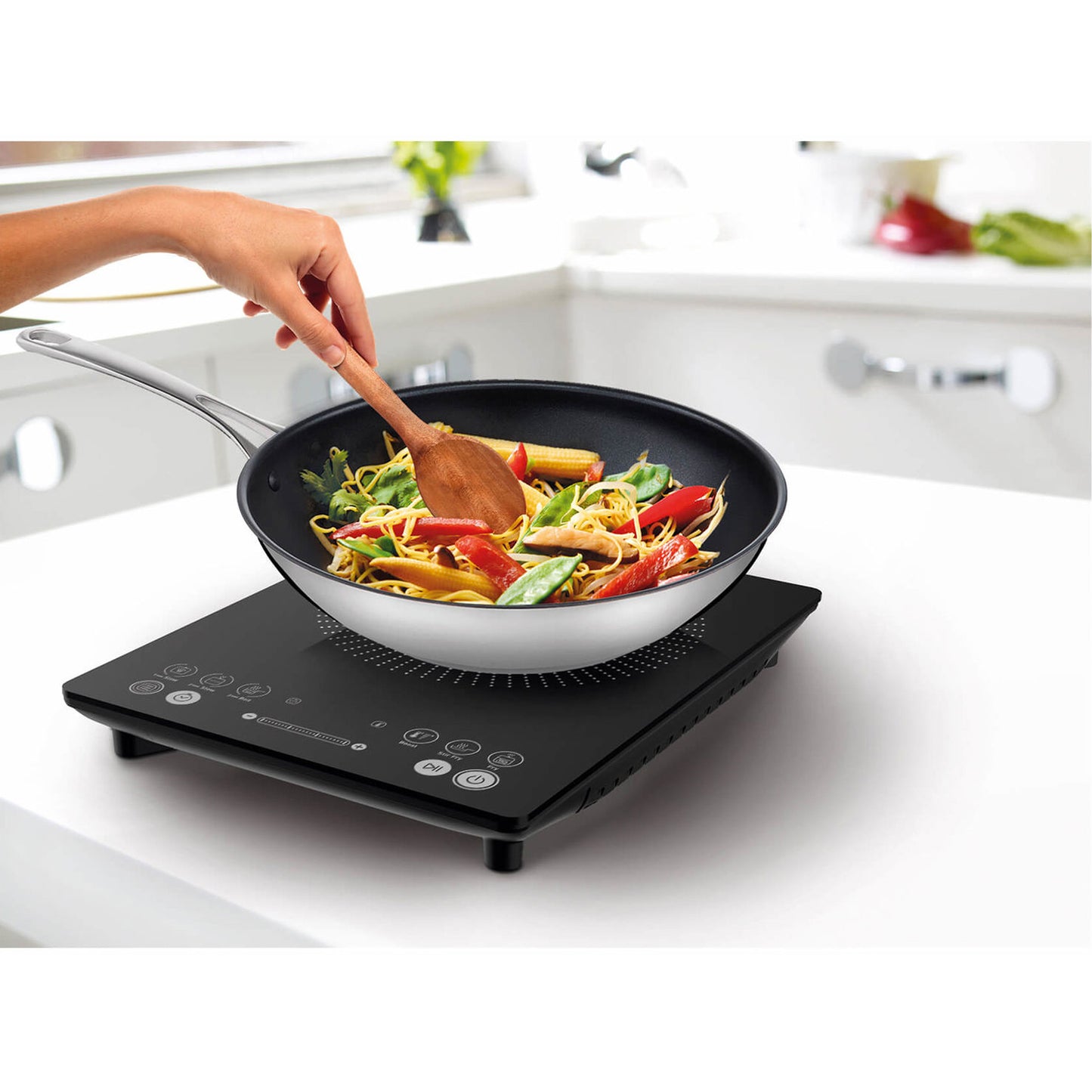 Tefal IH2108 Hot Plate Everyday Slim Induction Cooktop (Hob) 2100W Black