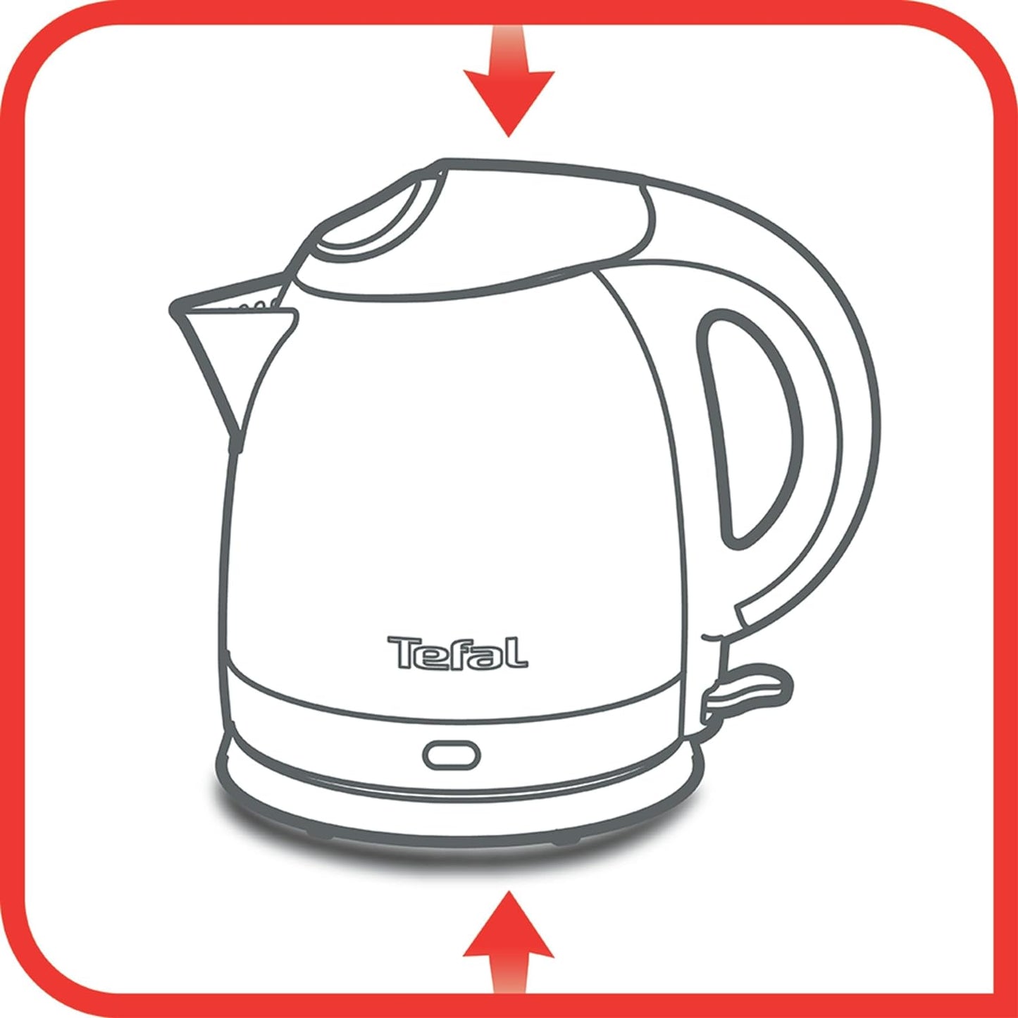 Tefal KI431D Compact Stainless Steel Cordless Electric Kettle (1.2L) 1800W Silver