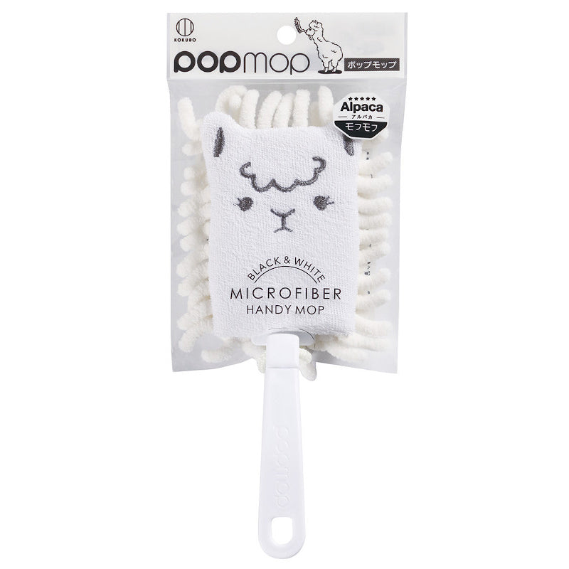 Mini Mop Micro Fiber Handy Type Cleaning Tool Alpaca - 코쿠보 POPMOP 미니 손걸레 알파카 KM-328 - adamhnk