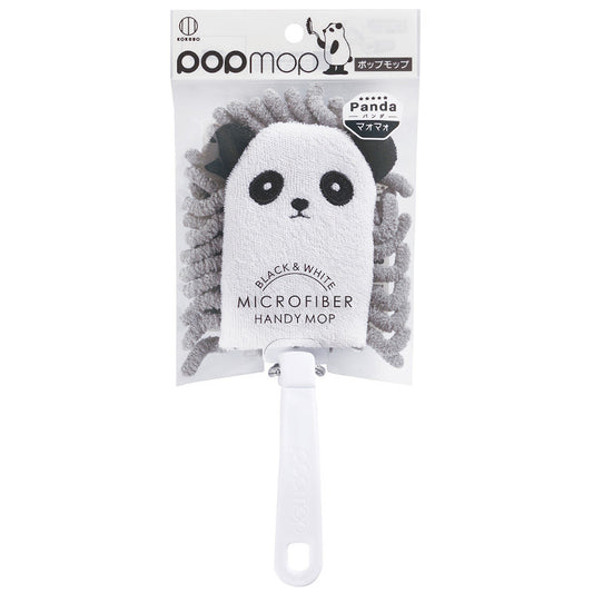 Mini Mop Micro Fiber Handy Type Cleaning Tool Panda - 코쿠보 POPMOP 미니 손걸레 팬더 KM-329 - adamhnk