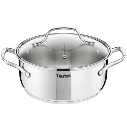 Tefal Limited Stainless Steel Induction Saucepan & Pot 2p (16cm + 18cm) Dishwasher Safe Silver