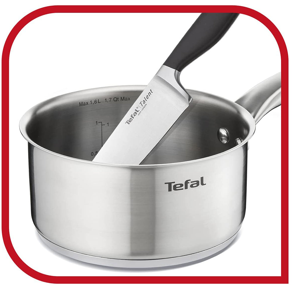 Tefal Limited Stainless Steel Induction Saucepan & Pot 2p (16cm + 18cm) Dishwasher Safe Silver