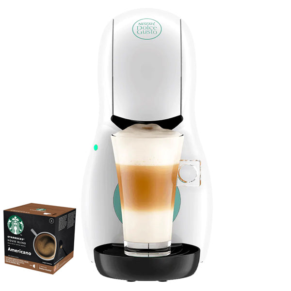 NESCAFE DOLCE GUSTO Piccolo XS White Coffee Machine 1500W + Coffee Capsule(House Blend 12p)