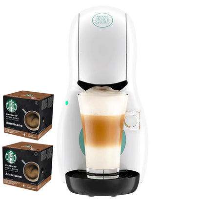 NESCAFE DOLCE GUSTO Piccolo XS White Coffee Machine 1500W + Coffee Capsule(House Blend 24p)