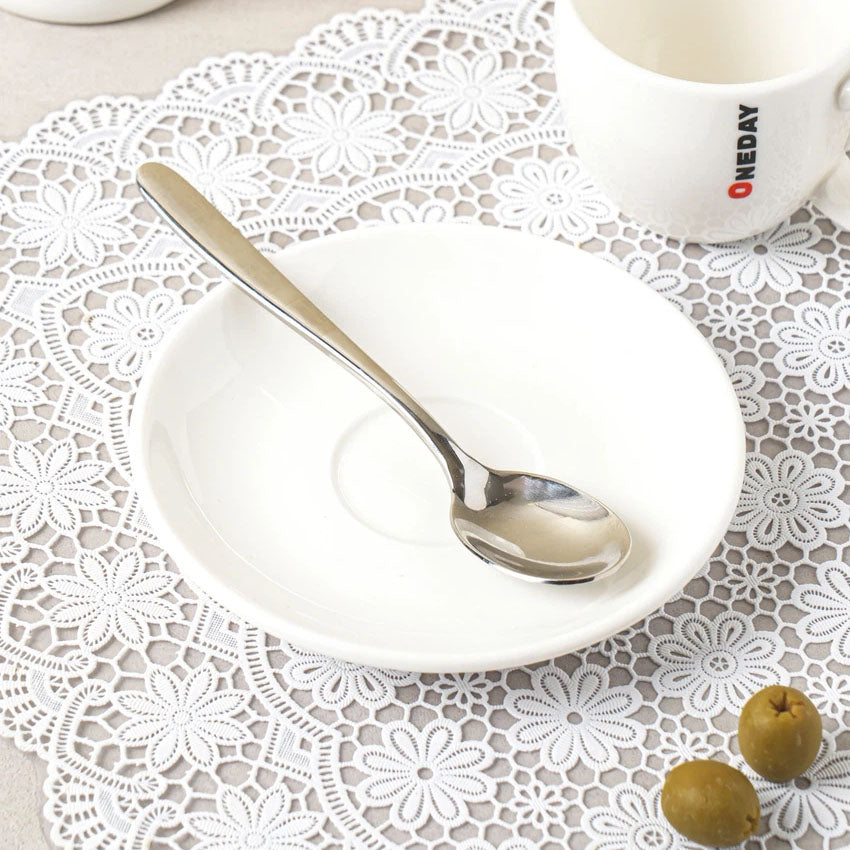 Premium 304 All-Stainless Steel Tea Spoon (14cm) Silver